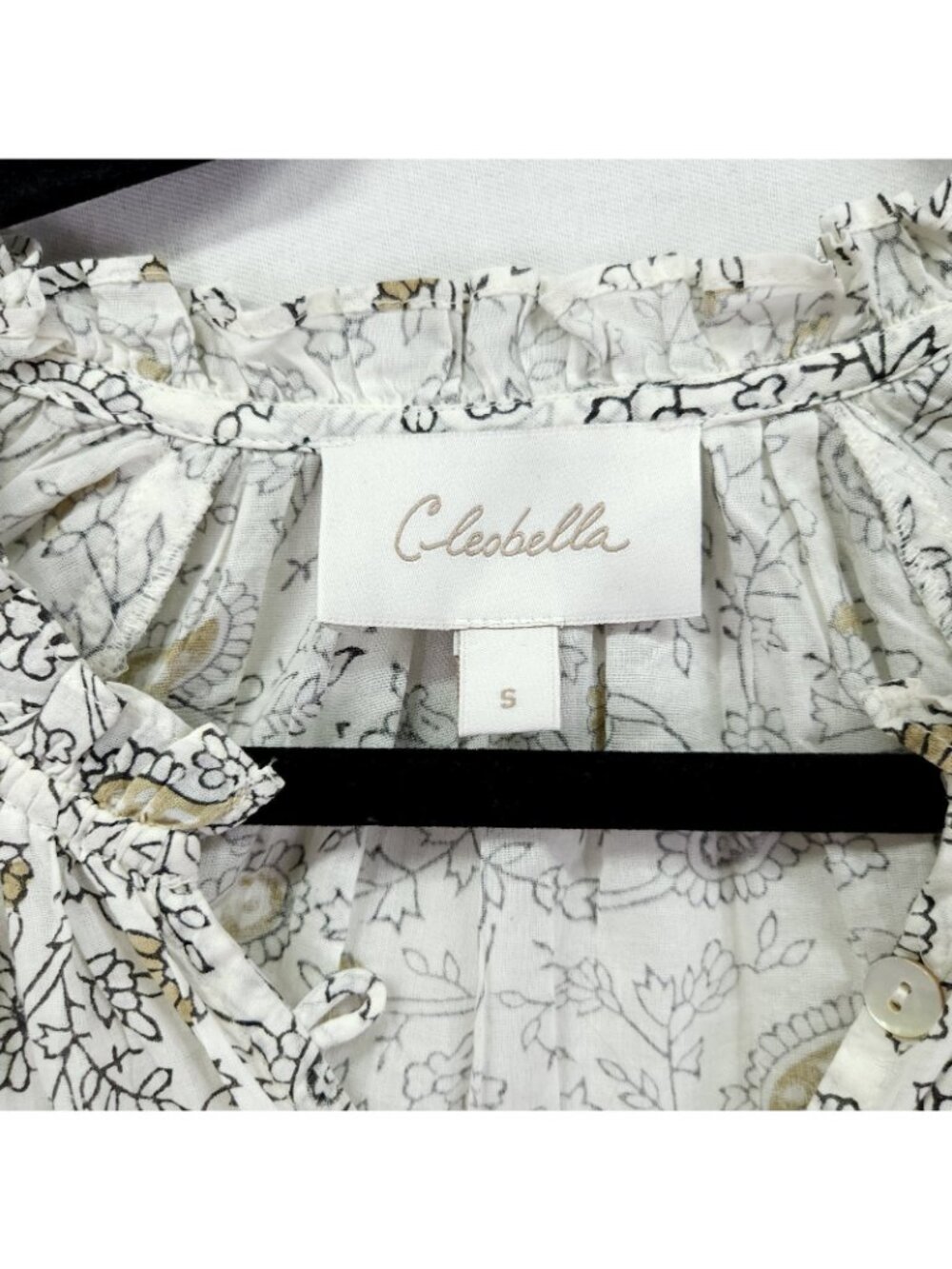 Cleobella Ivy Boho Peasant Top Womens Size Small  Ornate Paisley Floral Print - Picture 11 of 14